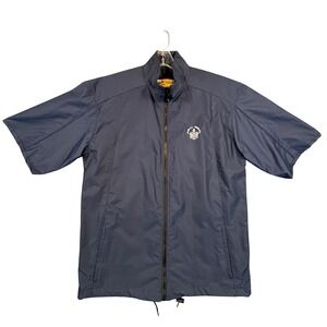Diamond Head Wear Windbreaker Mens L Navy Blue Short Sleeve Golf Jacket Oahu CC